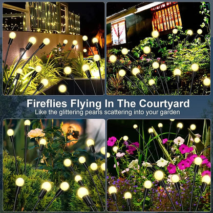 LED solar lawn lamp firefly lamp courtyard garden lawn camping decorative lamp waterproof wind-mounted lamp