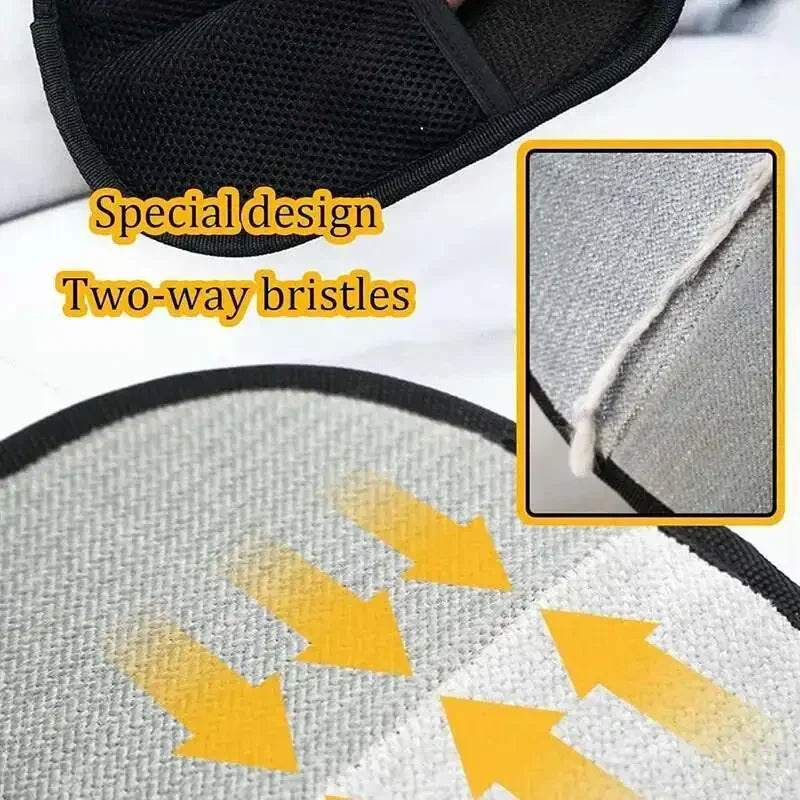 Pet Hair Removal Set Tool Reusable Static Removal Gloves Double-Sided Grooming Gloves Remove Dog Cat Fur Hair for Carpets Sofa