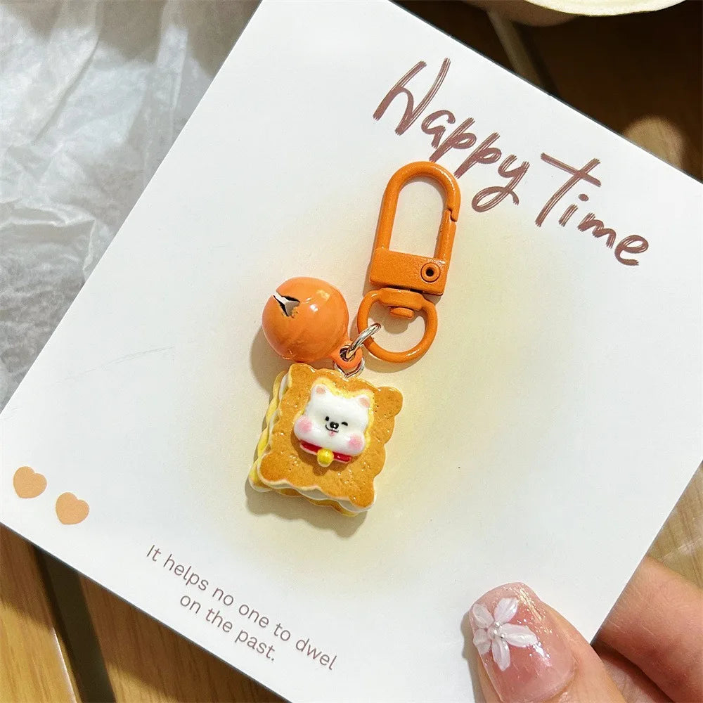 Funny Three-Dimensional Kawaii Pig Keychain Waterme Rain Coat Animal Shape Keychain Sleeping Mobile Phone Bag Pendant