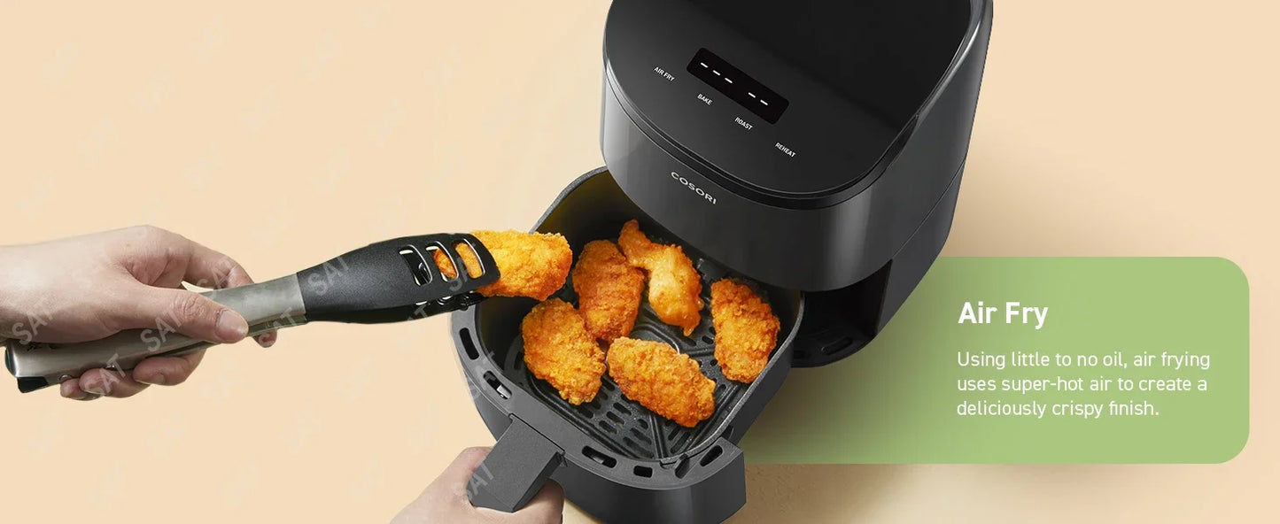 t Mini Air Fryer 2.1 Qt, 4-in-1 Small Airfryer, Roast, Reheat, Low-noise, Nonstick and Dishwasher Safe Basket, 30 In-App Recipes