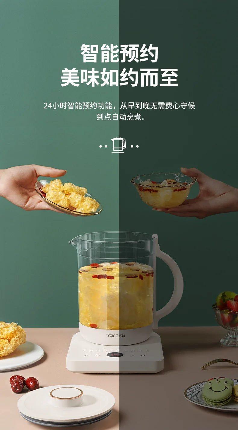 1L Multifunctional Herbal Tea Maker Electric Kettle Home Stewing Cooking Flower Medicine Boiling Pot Wholesale