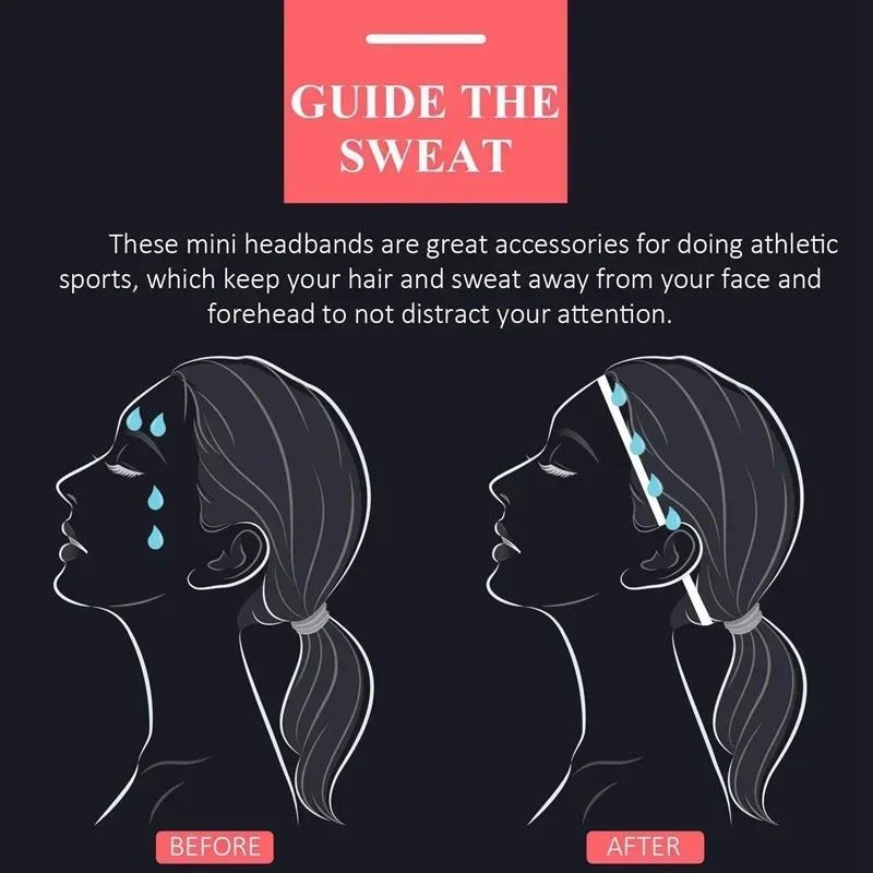 3pcs Sports Headbands Non-slip Running Elastic Sweatband Breathable Yoga Hair Bands Women Men Fitness Sweat Guide Hairbands