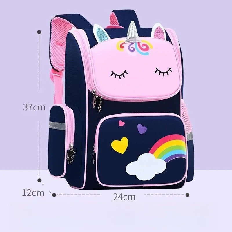 Kawaii Children's Space Backpack Primary and Secondary School Preschool Children Backpack for Girls Cute Waterproof Little Class