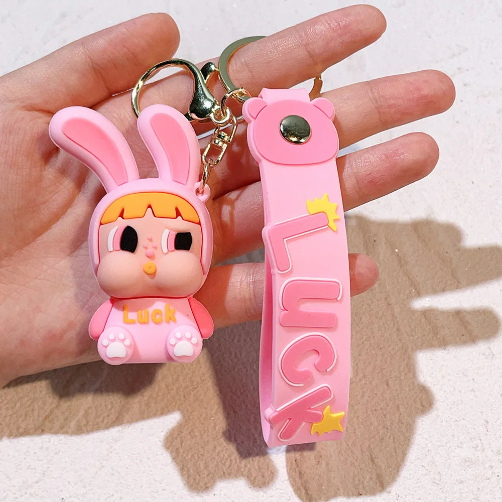 malefic keychain Powerpuff Girls Creative Keychain for Women Men Fans Cartoon Cute Silicone Doll Pendant Keyring Gifts Keys Hold
