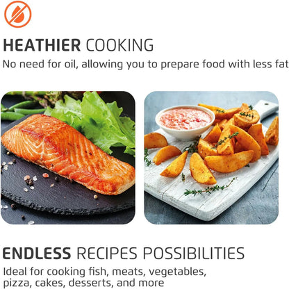 Air Fryer Oven 1800W, 12.7QT Capacity, Touchscreen Panel, Automatic Shut-Off – Black & Stainless Steel