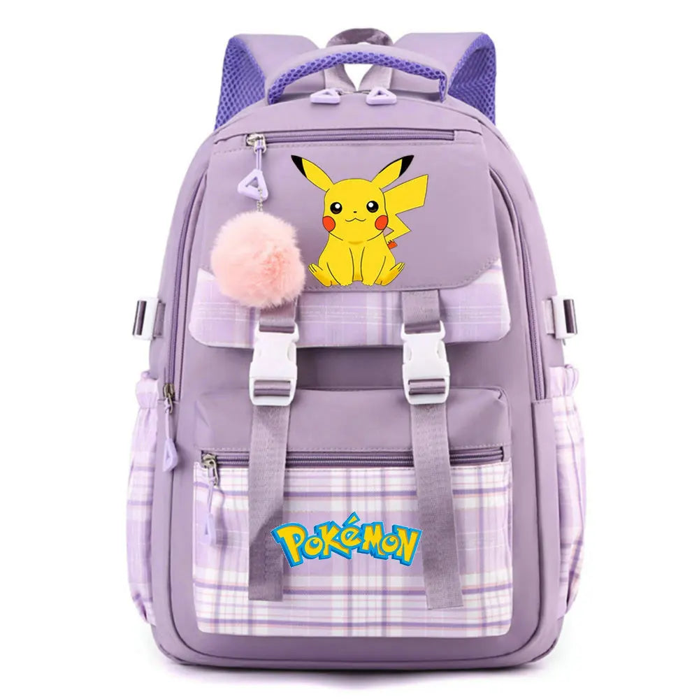 Pokemon Children Backpack Pikachu Anime Cartoon 3D Printed Rucksack High Capacity Teenager Student Schoolbag Boy Girl Book Bag