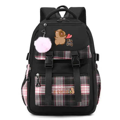 Fashion Backpack Lovely Capybara School Backpack for Girls Boys Book Bag Shoulder Backpacks Mochila Infantil Best Gift