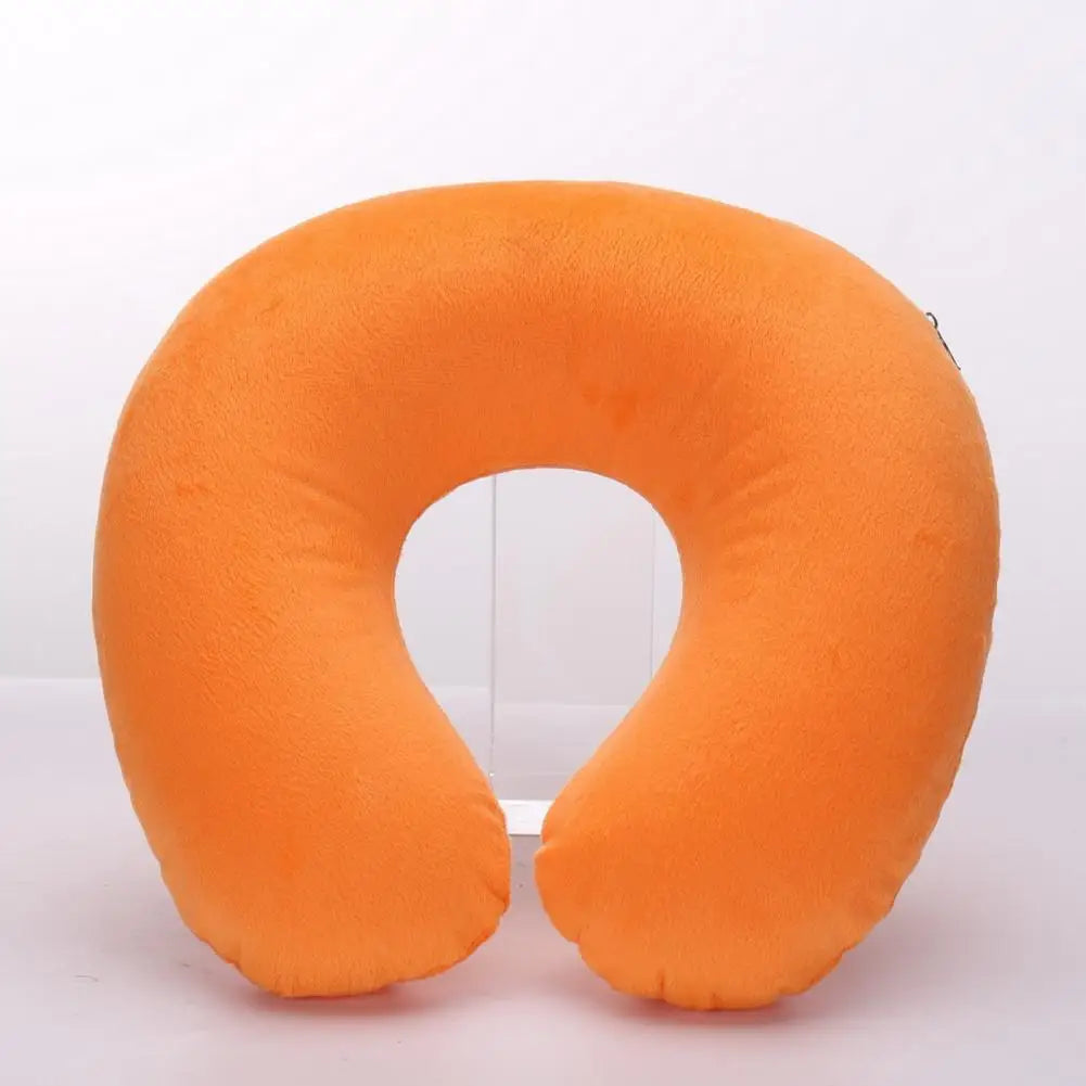 U-shaped Neck Pillow Inflatable Fatigue Relief Travel Pillow Flight Headrest Sleep U-shaped Cushion for Plane
