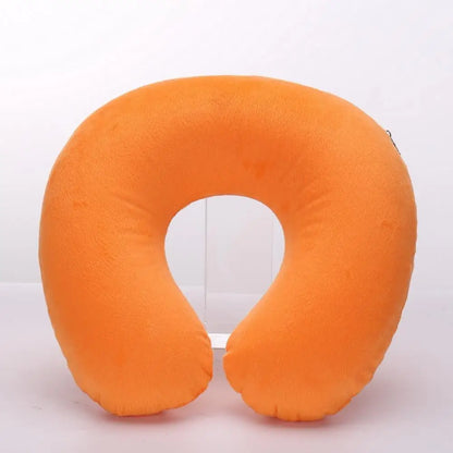 U-shaped Neck Pillow Inflatable Fatigue Relief Travel Pillow Flight Headrest Sleep U-shaped Cushion for Plane