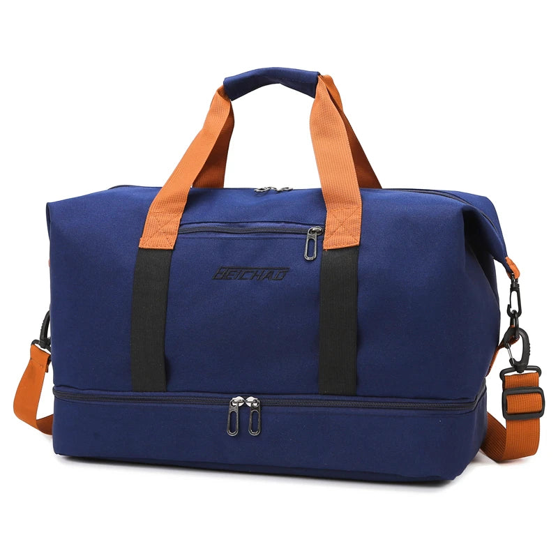 Casual outdoor travel handbag,women's fitness yoga bag,weekend overnight bag, large capacity dry and wet separation travel bag.