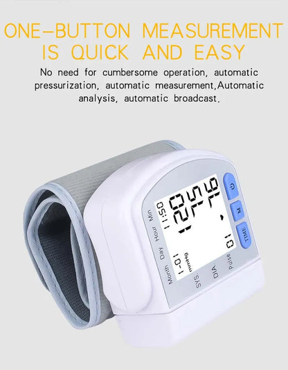 Digital Wrist Blood Pressure Monitor Medical Upper Arm Sphygmomanometer Automatic Tonometer Tensiometro Blood Pressure Meter