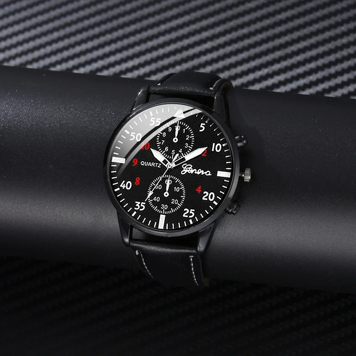 4/2/1pcs Men Sports Watches Set Man Business Quartz Wristwatch Luxury Brown Leather Bracelet Men Casual Clock Watch（NO Box）