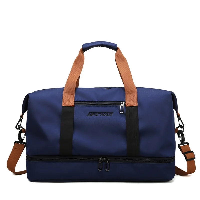Gym Bag Travel Fitness Bag for Women Large Capacity Men's Sports Luggage bag Waterproof Female Messenger Bag Dry And Wet Handbag