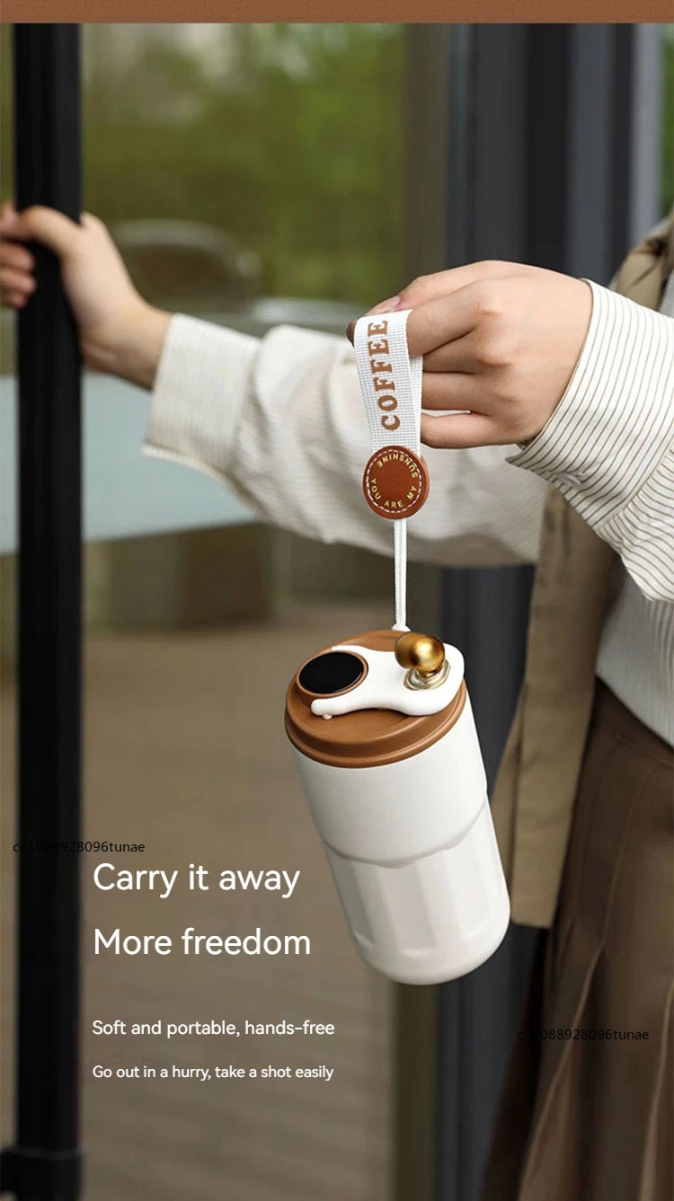Intelligent Digital LED Temperature Display Coffee Cup Stainless Steel Thermo Bottle Keeps Cold and Heat Thermal Mug Sports Cup