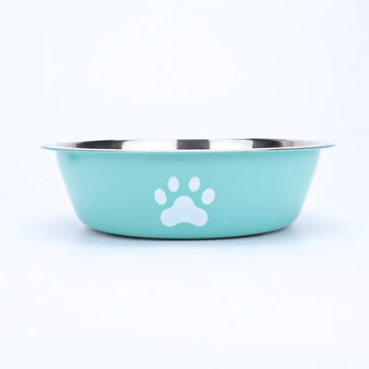 Dog bowl new pet bowl large capacity dog food bowl stainless steel anti-overturning household dog bowl pet supplies