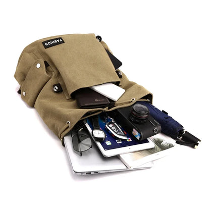 2025 New Style Men Climbing Hiking Backpacks Travel Leisure Students Bags Big Schoolbags Fashion Large Pockets Multi-Zipper