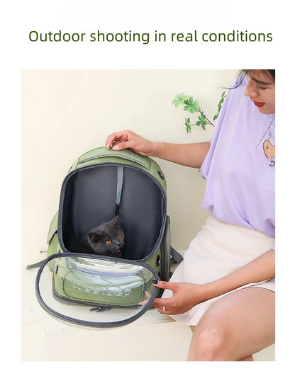 Transparent Pet Carrier Backpack Outdoor Travel Essential for Cats Small Dogs Breathable Design Comfortable Premium Pet Supplies