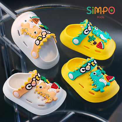 Summer Boy's Sandals Cute Crocodile Girl's Garden Shoes Soft Sole Baby Breathable Non-slip Lightweight Outdoor Beach Slippers