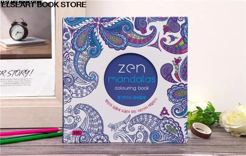 Zen mandalas color painting book adult decompression therapy psychological decompression graffiti painting Hardcover141