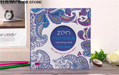 Zen mandalas color painting book adult decompression therapy psychological decompression graffiti painting Hardcover141