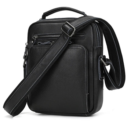 Newsbirds Leather Shoulder Bag Vintage Style Crossbody Bag Books School Bag Of Men Male Daily Messenger Bag Crazy Horse Skin