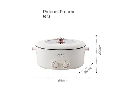 Colorful Mandarin Duck Electric Pot Four-Grid Multi functional Household 6-liter Capacity Integrated Hot Pot Electric Caldron