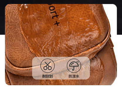 New Casual Chest Bag Travel shoulder bag Men Multifunction Anti-theft USB Charging Crossbody Bag Quality PU Leather Pack Male