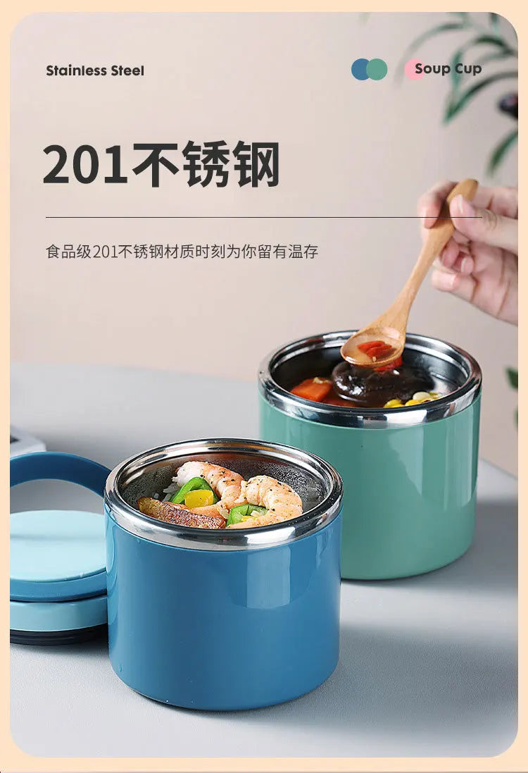 630ml Snoopys Food Thermal Jar Insulated Soup Cup Stainless Steel Vacuum Lunch Box with Handle Portable Sealed Bento Boxes Gift