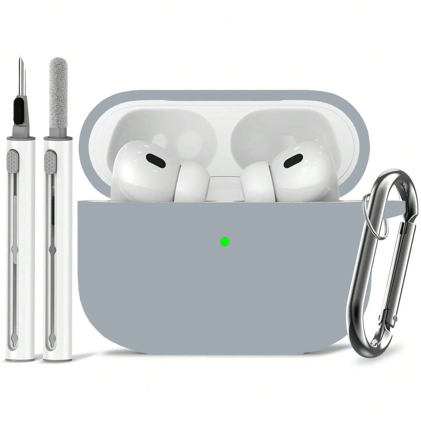 Earphone Case for AirPods Pro2 Cover with Cleaner Kit Soft Silicone Protective with Hook Wirless Headphones Cover