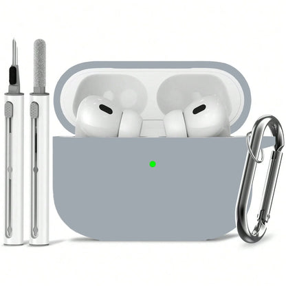 Earphone Case for AirPods Pro2 Cover with Cleaner Kit Soft Silicone Protective with Hook Wirless Headphones Cover