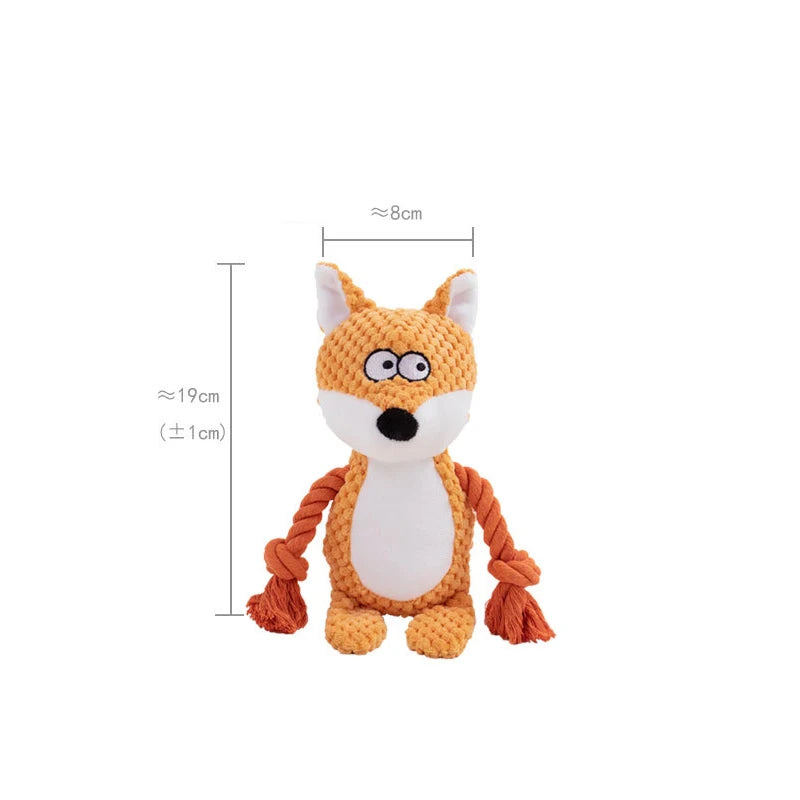 Stuffed Raw Small Dog Plush Interactive Toy Indestructible Bite Resistant Sound Puppy Squeaky Dogs Rattle For Pet Toys Supplies