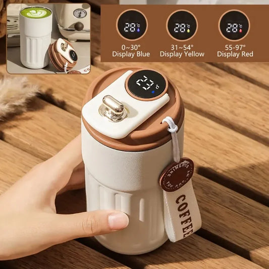 Premium products Intelligent thermos coffee LED temperature display coffee cup 316 stainless steel tumbler portable thermos