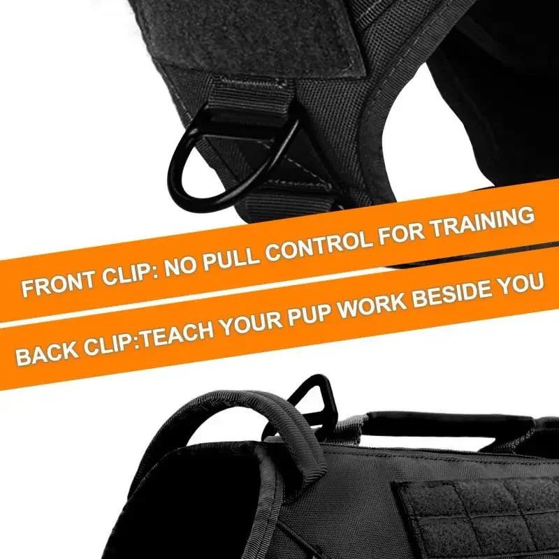 Professional Pet Harness Nylon No Pull Tactical Dog Harness For Heavy Duty Large Dog