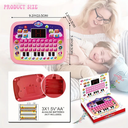 Kids Tablet Toddler Learning Mat With Led Screen Teaches Music And Math For Early Childhood Educational Electronic Toys
