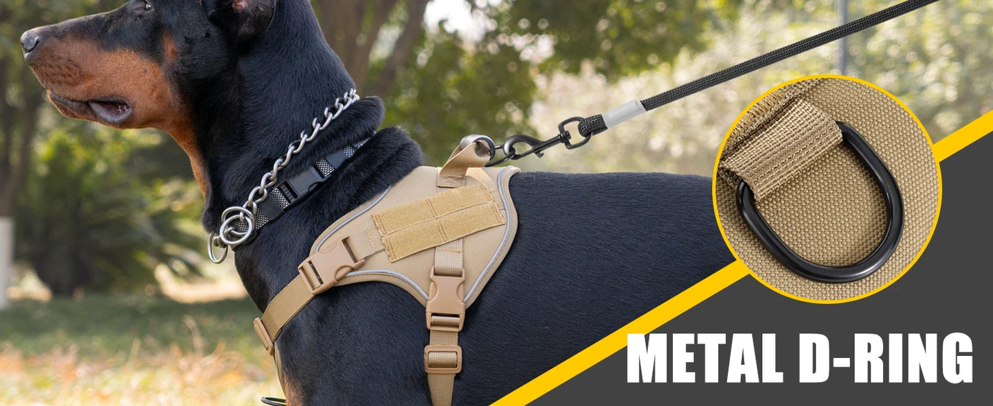 Tactical Dog Harness Pet Doberman Pinscher Pet Training Vest Dog Harness for Small Medium Large Dogs Explosion Proof