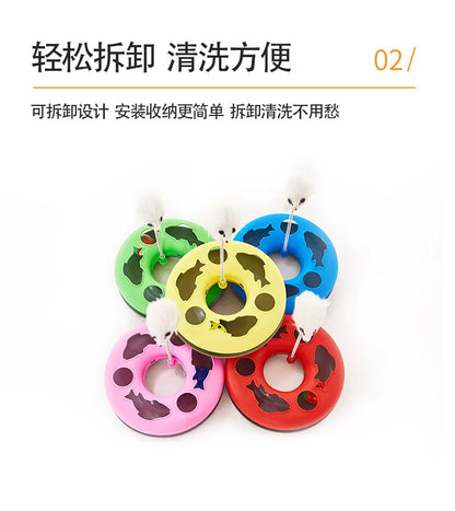 Funny Cat Toys for Indoor Cats Interactive Kitten Toys Roller Tracks with Catnip Spring Pet Toy with Exercise Balls Teaser Mouse