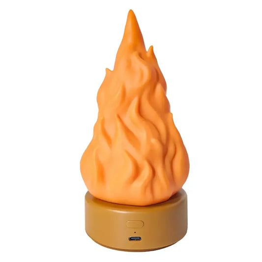 Hanging Fake Fire Lamp 3D Rechargeable Night Light Cozy Lighting 3 Mode LED Fireplace Candles Apartment Patio Outdoor Camp Decor