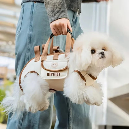 Multifunctional Double Shoulder Dog Carrier Backpack Breathable Adjustable Pet Strap Artifact Washable Dog Outing Bag For Pet