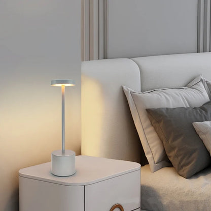 Table Lamp LED Rechargeable Touch Metal Writing Lamp Bedside Creative Ambient Lights Bar Outdoor Decoration Night Lightings 2024