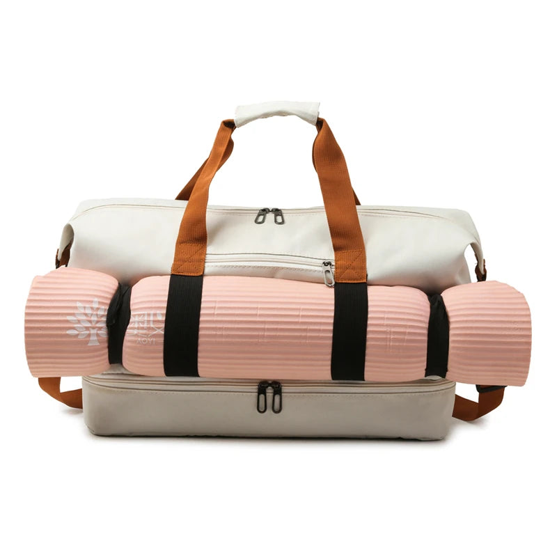 Large-capacity portable travel bag, lightweight gym bag, independent shoe compartment, shoulder messenger bag.