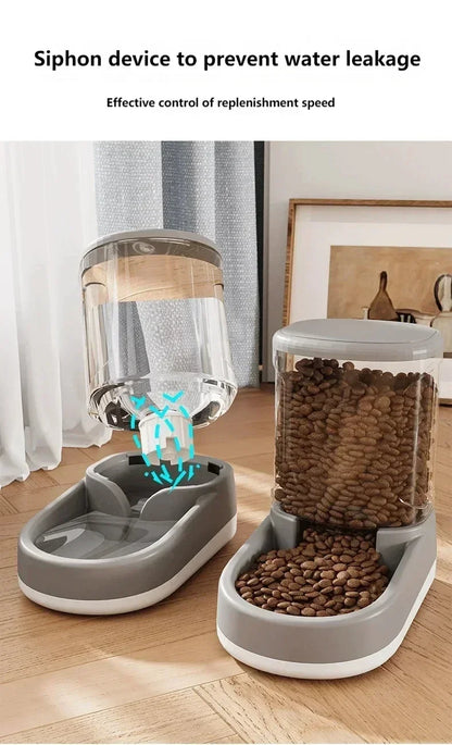 Automatic Pet Feeder Water Dispenser Cat Dog Food Bowl Puppy Cat Drinking Water Flowing Water Without Inserting Electric