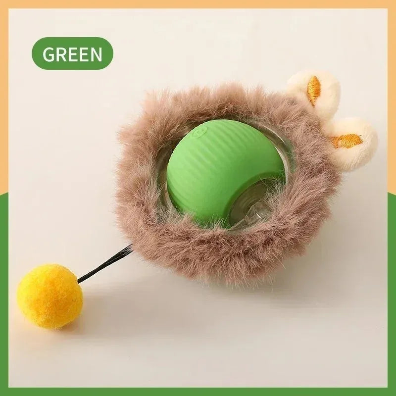 Smart Interactive Cat Toys Ball Auto Electric Rolling Ball Toys for Cat Kitty Pet Automatic Training USB Rechargeable Cat Toy