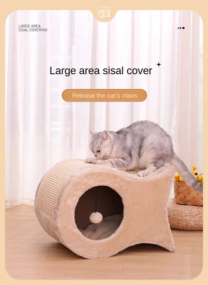 Cat Nest Warm Cat House Enclosed House All Year Round Winter Cat Sleeping Nest Pet Supplies