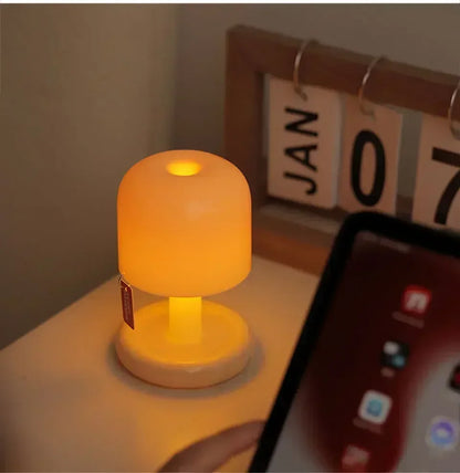 Mini Sunset Night Lamp Desktop Creative USB Rechargeable Ins Mushroom Style Led Night Light for Coffee Bar Home Decor Bedroom
