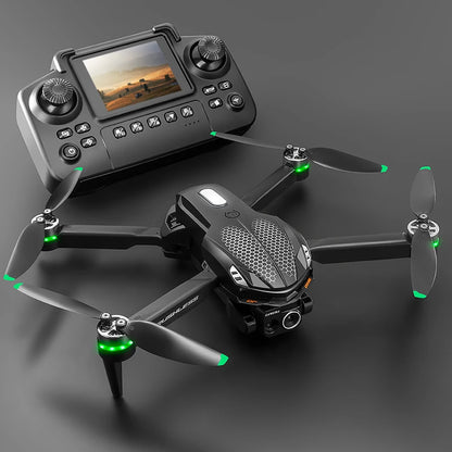 2025 S168 RC Drone 2.4inch Screen Brushless Motor 8K HD Dual Cameras Optical Flow Positioning Intelligent Avoidance Aircraft Toy
