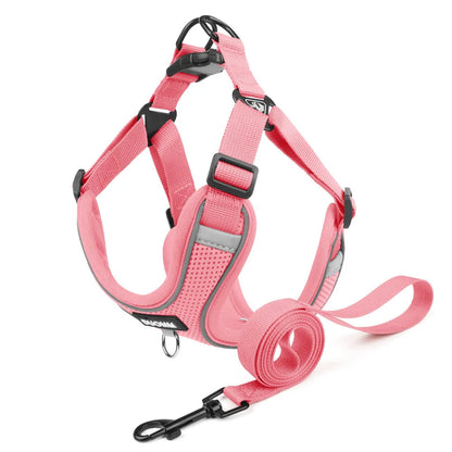 Dog Harness Leash Set Small Medium Dog Cat Chest Strap Adjustable Reflective Breathable Walking Training Vest Pet Accessories