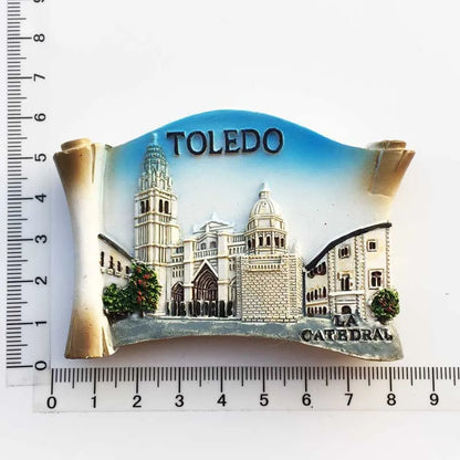 Europe Spain 3D Refrigerator Magnet Tourist Souvenirs Stickers,Home & Kitchen Decoration Fridge Magnet Message Sticker
