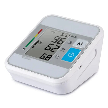Arm Blood Pressure Monitor Digital BP Meter LCD Tensiometer Cuff Portable Irregular Pulse Heart Rate Tonometer Sphygmomanometer
