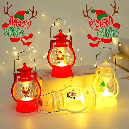 2026 LED Christmas Ornaments with Battery LED Lantern Light Santa Claus Merry Christmas Decorations for Home Xmas Noel Gift
