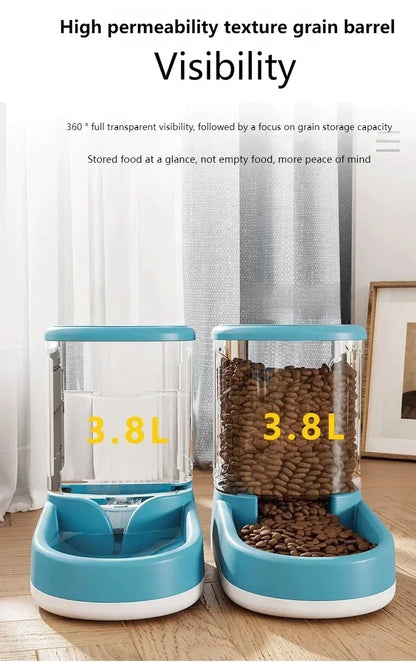 Automatic Pet Feeder Water Dispenser Cat Dog Food Bowl Puppy Cat Drinking Water Flowing Water Without Inserting Electric